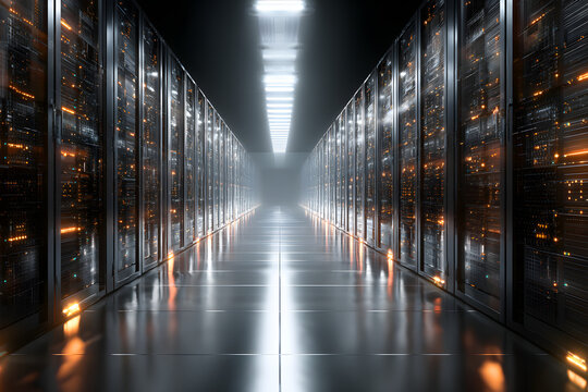 Cyber security, AI Mind, Network Management, Modern Data Center, Cloud Networking, AI Generated Art