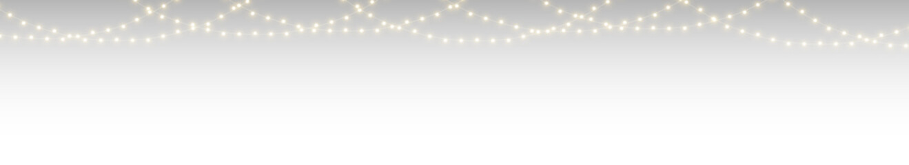 Transparent Winter Christmas Garland with Festive Glow and Party Lights
