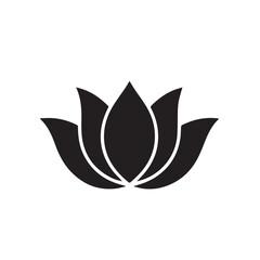 Lotus meditation flower flat icon design