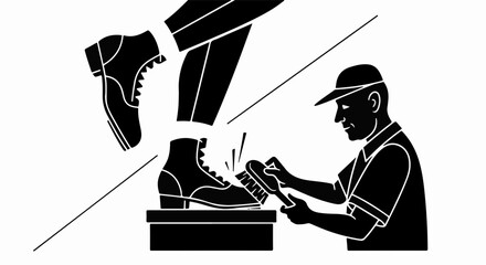 Skilled craftsman meticulously polishes a boot, symbolizing care and dedication.