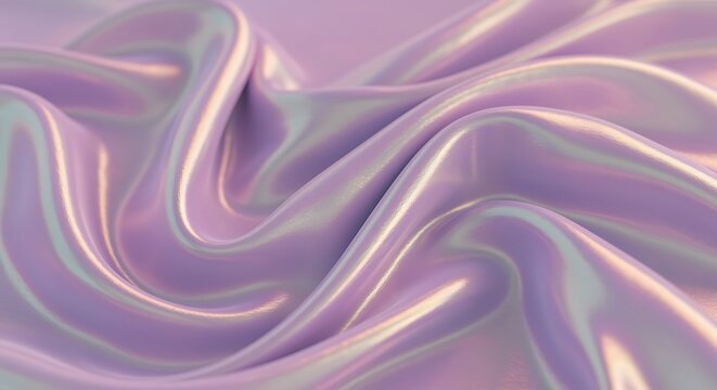 Soft purple iridescent fabric with flowing waves and folds