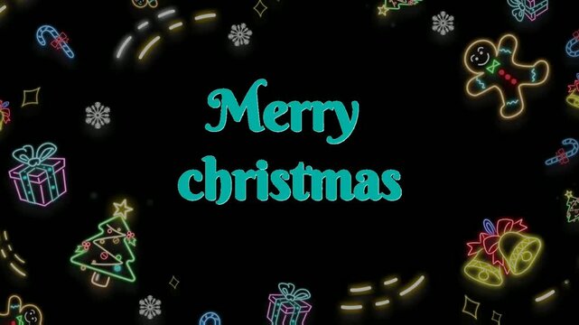animation of Merry Christmas and happy new year,HD