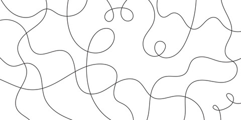 Tangled seamless background. Repeating vector pattern with messy intertwined lines. Chaotic pattern with editable lines. Modern seamless pattern for textiles and fabrics. 