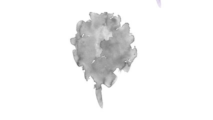 Black Watercolor Brush Stroke