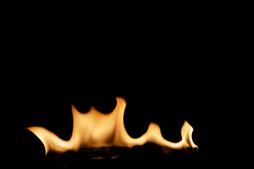 Flames Dancing Against a Dark Background in a Minimalist Style