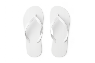 White flip-flops pair on transparent background