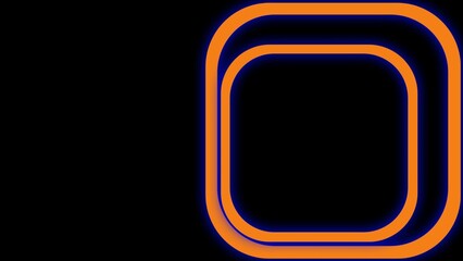 A sleek, futuristic design featuring two glowing orange rounded rectangles on a black background, accented by a subtle blue aura, creating a modern and dynamic visual effect.
