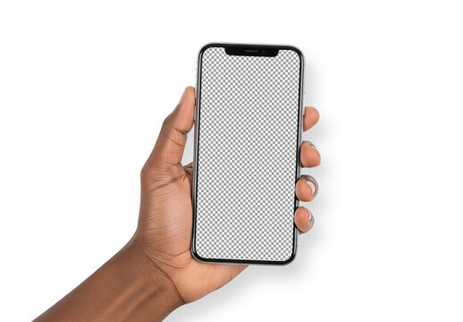 Isolated smartphone mockup with copy space