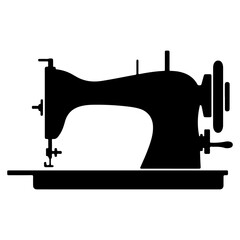 Silhouette of a vintage sewing machine