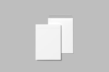 envelope mockup template with shadow