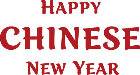 Fototapeta premium Happy chinese new year festive greeting text design