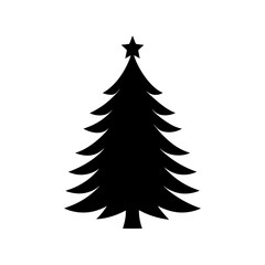 Obraz premium Festive Christmas Tree Silhouette Holiday Season Celebration Winter Decoration