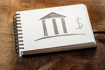 hand-painted sketch from stock exchange, business concept for stock market