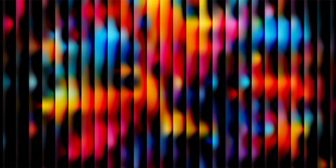 Colorful gradient background with ripple effect in blue, yellow, pink, and purple creates an aesthetic backdrop