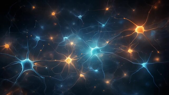 Intricate Neural Network: A mesmerizing, artistic representation of the intricate connections within a neural network, featuring a vibrant array of interconnected cells pulsating with radiant energy.