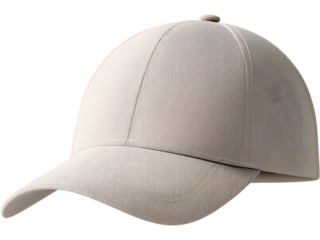 Minimal beige baseball cap isolated on white background, symbolizing casual style and modern simplicity.