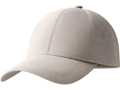 Minimal beige baseball cap isolated on white background, symbolizing casual style and modern simplicity.