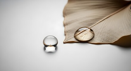 Photorealistic Leaf with Water Droplet