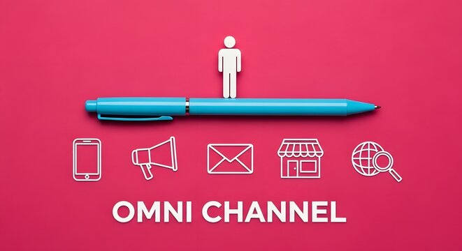 Unlock seamless customer journeys with integrated Omni Channel marketing icons, symbolizing reach, engagement, and growth for modern businesses.