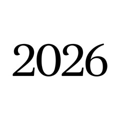 Get ready for 2026! A simple year design for invitations, banners, posters, and social media posts