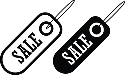 Sale, price tag icon, Vector flat design illustration, Sale label web icon, Vector illustration, Sign isolated on white background.