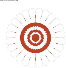 Intricate Geometric Mandala Design Featuring Symmetric Patterns and Radial Symmetry Perfect for Meditation and Creative Projects Representing Harmony and Balance With Rounded Elements