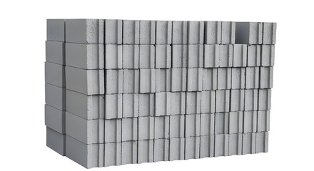 Dry Stack Concrete Blocks, Construction Concept, Building Materials concept png resources