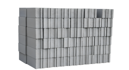 Dry Stack Concrete Blocks, Construction Concept, Building Materials concept png resources