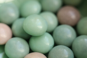 macro photo of pastel candies