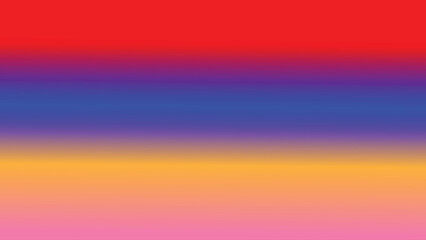 Horizontal rainbow gradient: bold color bands of red, blue, pink, yellow, and orange for design and branding

