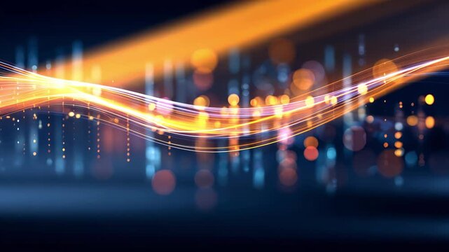 Person uses laptop with futuristic data visualization showing charts graphs and business analytics insights, 4k video - Powered by Adobe