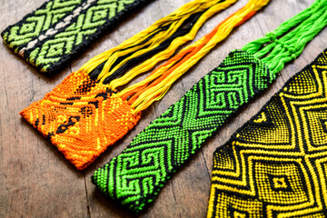 Huni Kuin Indigenous Beadwork Art, Acre, Amazon Forest, Brazil
