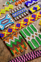Huni Kuin Indigenous Beadwork Art, Acre, Amazon Forest, Brazil