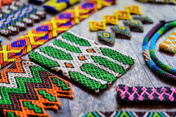 Huni Kuin Indigenous Beadwork Art, Acre, Amazon Forest, Brazil