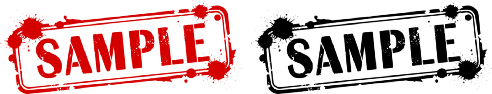 Sample stamp. Red grunge icon stamp illustration vector	