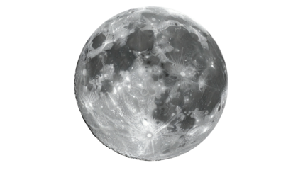 Illuminated celestial body, a cratered sphere against a void. Displays detailed surface texture