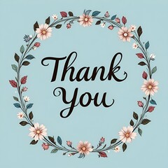 Elegant "Thank You" Wreath with Luxurious Paper Flowers and Gold Accents 
