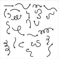 Hand Drawn Doodle Arrows Vector Set