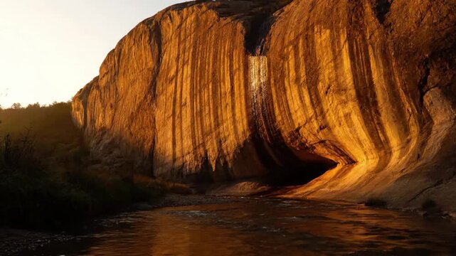 Ancient, weathered rock formations sculpted by millennia of wind and water, showcasing the raw power and artistry of Earth's geological processes. Geological history and natural forces