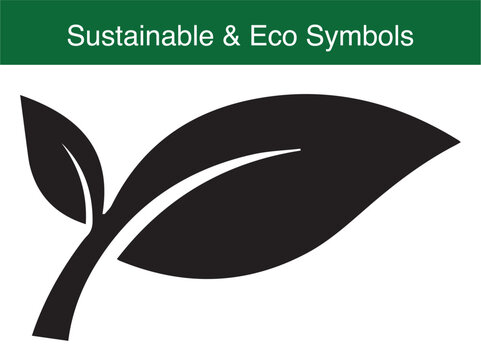 Eco leaf branch natural organic green botanical design vector illustration