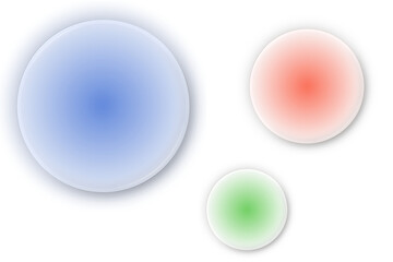 Abstract illustration of colorful circles isolated on transparent background