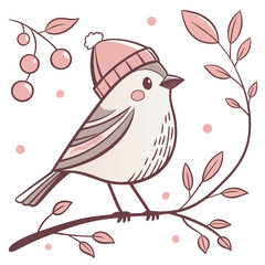 Tiny Bird with Hat