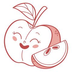 Happy Apple Character