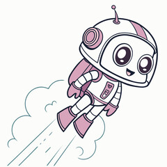 Little Robot Pilot with Jetpack 1
