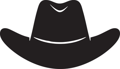 Fedora Hat Silhouette Black Vector Icon of Classic Men&rsquo;s Fashion Hat Isolated on Transparent Background
