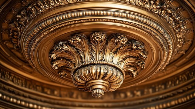 Golden ceiling detail. - Powered by Adobe