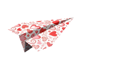 Christmas themed paper airplane folded from festive holiday patterned paper