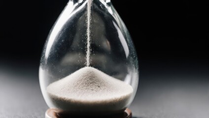 Hourglass with Sand Running Through, Symbolizing Time Passing and Deadlines.