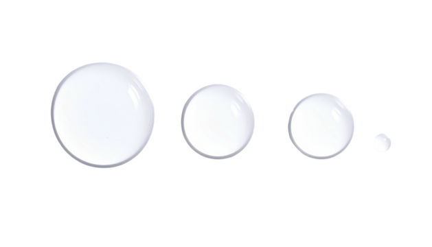 Four luminous white orbs, varying in size, positioned across a solid black background - Powered by Adobe
