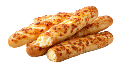 Three pieces of bread with cheese